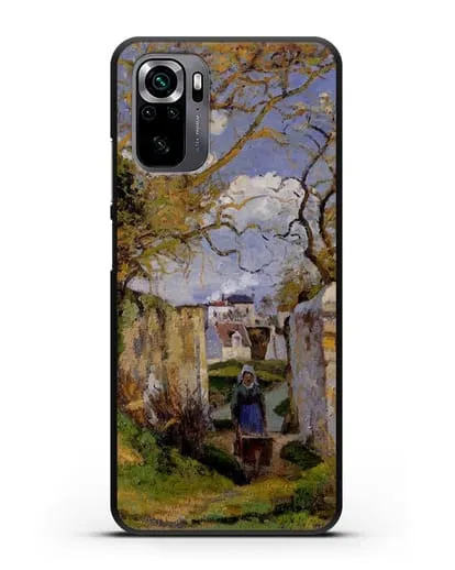 Чехол Крестьянка, толкающая тачку, Дом Рондест, Понтуаз (Писсарро Камиль) силиконовый для Xiaomi Poco M5s