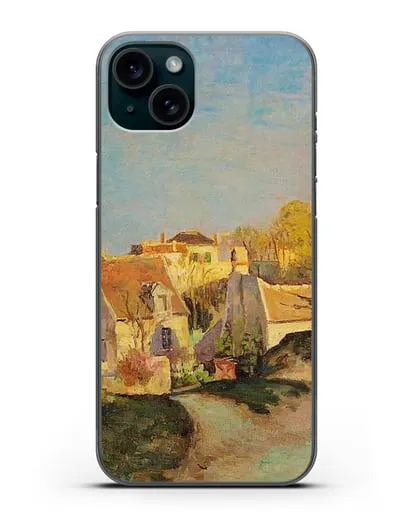 Чехол Часть Джалле, Понтуаз (Писсарро Камиль) силиконовый для iPhone 15 Plus