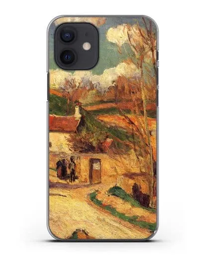 Чехол Перекресток у Эрмитажа, Понтуаз (Писсарро Камиль) силиконовый для iPhone 12