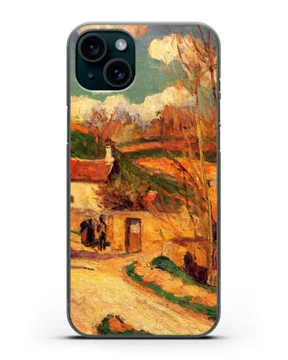 Чехол Перекресток у Эрмитажа, Понтуаз (Писсарро Камиль) силиконовый для iPhone 15 Plus
