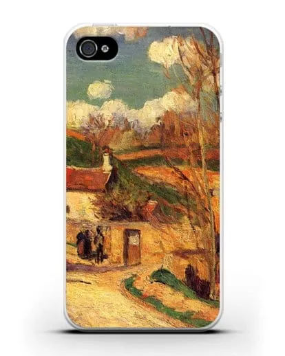 Чехол Перекресток у Эрмитажа, Понтуаз (Писсарро Камиль) силиконовый для iPhone 4/4s