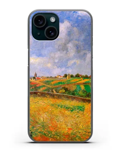 Чехол Поля (Писсарро Камиль) силиконовый для iPhone 15
