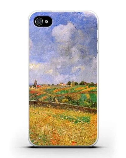 Чехол Поля (Писсарро Камиль) силиконовый для iPhone 4/4s