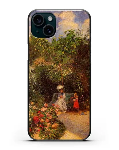 Чехол Сад в Понтуазе (Писсарро Камиль) силиконовый для iPhone 15 Plus