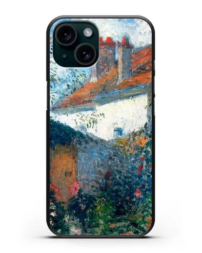 Чехол Этюд в Понтуазе (Писсарро Камиль) силиконовый для iPhone 15