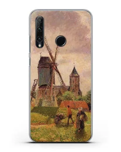 Чехол Ветряная мельница Нокке, Бельгия (Писсарро Камиль) силиконовый для Honor 20e