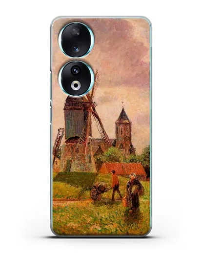 Чехол Ветряная мельница Нокке, Бельгия (Писсарро Камиль) силиконовый для Honor 90