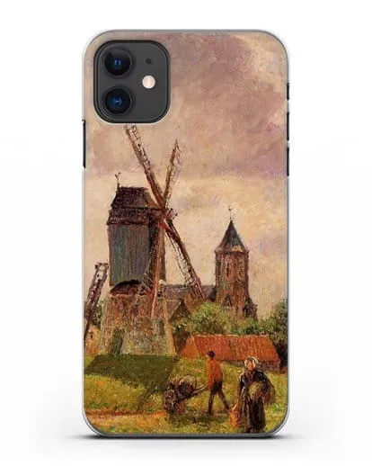 Чехол Ветряная мельница Нокке, Бельгия (Писсарро Камиль) силиконовый для iPhone 11