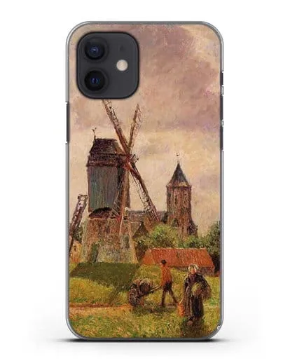 Чехол Ветряная мельница Нокке, Бельгия (Писсарро Камиль) силиконовый для iPhone 12