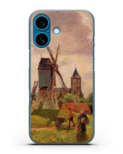 Чехол Ветряная мельница Нокке, Бельгия (Писсарро Камиль) силиконовый для iPhone 16