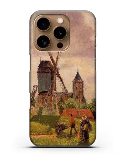 Чехол Ветряная мельница Нокке, Бельгия (Писсарро Камиль) силиконовый для iPhone 16 Pro