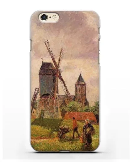 Чехол Ветряная мельница Нокке, Бельгия (Писсарро Камиль) силиконовый для iPhone 6