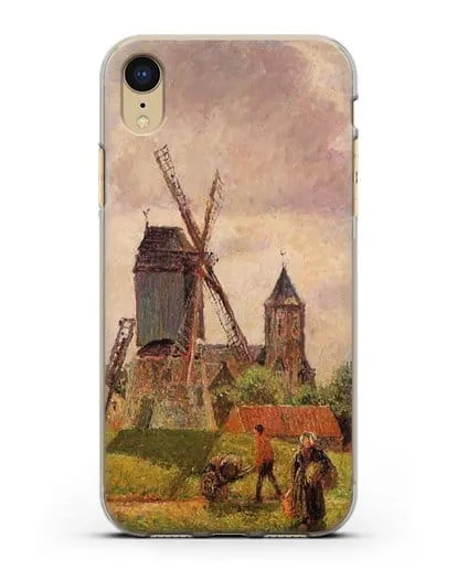 Чехол Ветряная мельница Нокке, Бельгия (Писсарро Камиль) силиконовый для iPhone XR