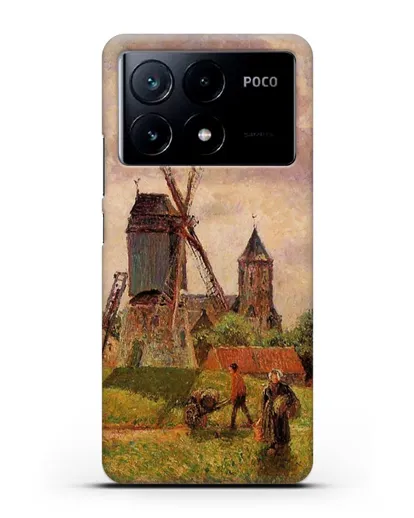 Чехол Ветряная мельница Нокке, Бельгия (Писсарро Камиль) силиконовый для Xiaomi Poco X6 Pro