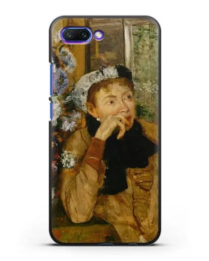 Чехол Женщина, сидящая рядом с вазой с цветами (Дега Эдгар) силиконовый для Honor 10