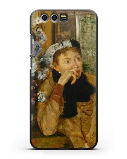 Чехол Женщина, сидящая рядом с вазой с цветами (Дега Эдгар) силиконовый для Honor 9