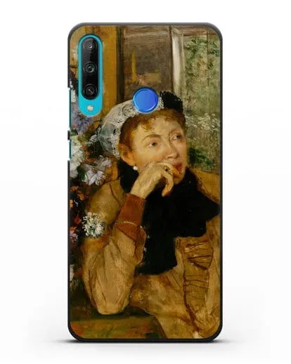 Чехол Женщина, сидящая рядом с вазой с цветами (Дега Эдгар) силиконовый для Honor 9C