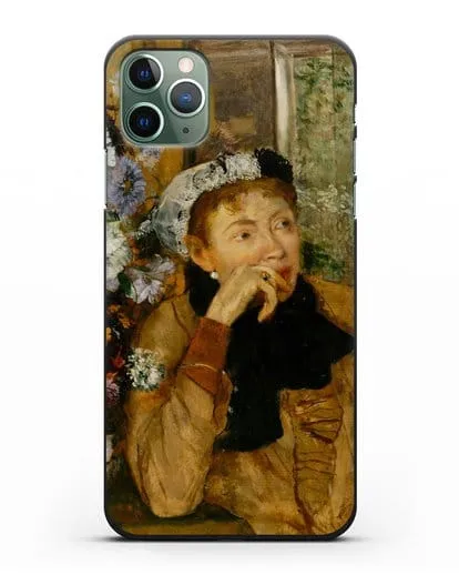 Чехол Женщина, сидящая рядом с вазой с цветами (Дега Эдгар) силиконовый для iPhone 11 Pro Max