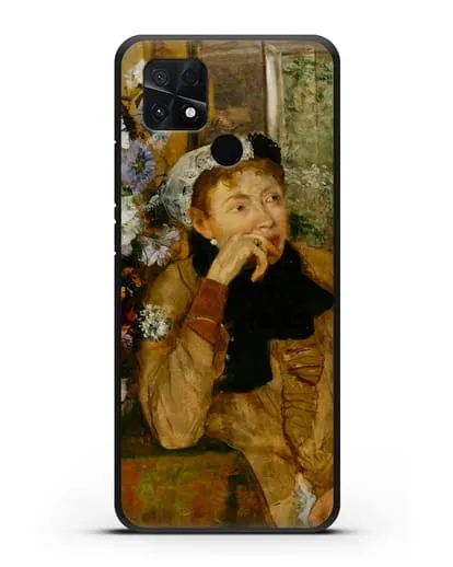 Чехол Женщина, сидящая рядом с вазой с цветами (Дега Эдгар) силиконовый для Xiaomi Poco C40