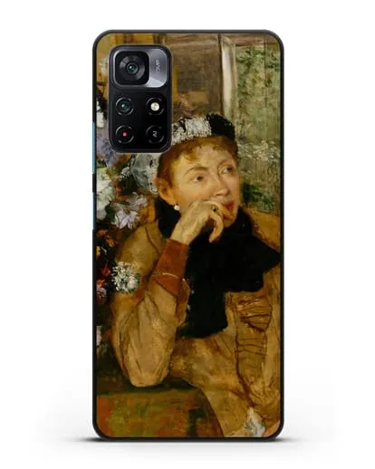 Чехол Женщина, сидящая рядом с вазой с цветами (Дега Эдгар) силиконовый для Xiaomi Poco M4 Pro 5G