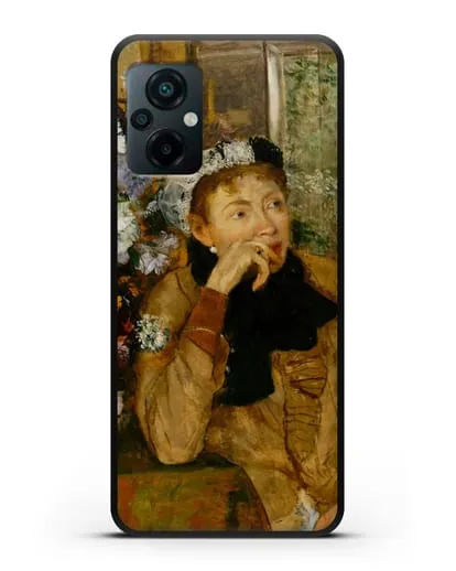 Чехол Женщина, сидящая рядом с вазой с цветами (Дега Эдгар) силиконовый для Xiaomi Poco M5