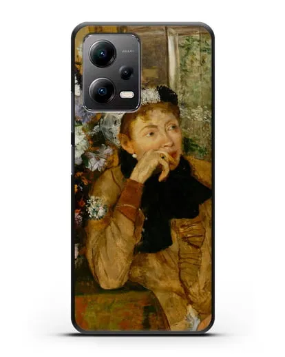 Чехол Женщина, сидящая рядом с вазой с цветами (Дега Эдгар) силиконовый для Xiaomi Poco X5