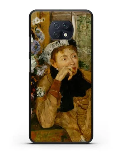 Чехол Женщина, сидящая рядом с вазой с цветами (Дега Эдгар) силиконовый для Xiaomi Redmi Note 9T