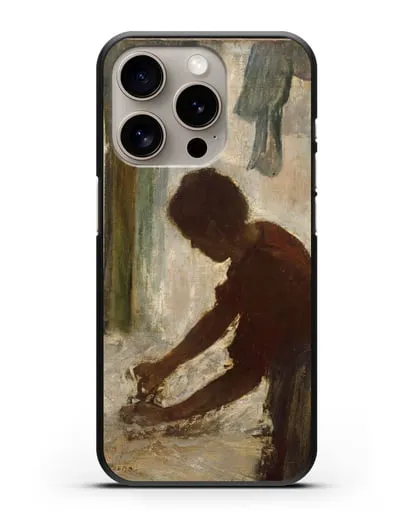 Чехол Женщина гладит (Дега Эдгар) силиконовый для iPhone 15 Pro