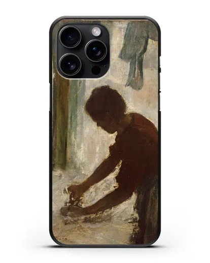 Чехол Женщина гладит (Дега Эдгар) силиконовый для iPhone 15 Pro Max