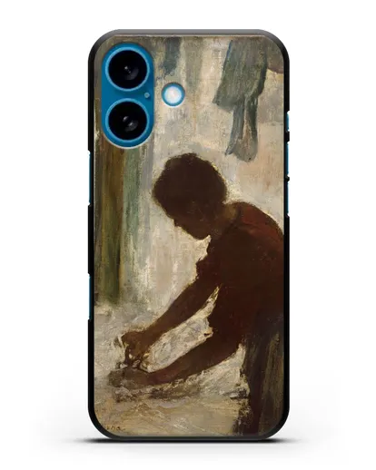 Чехол Женщина гладит (Дега Эдгар) силиконовый для iPhone 16