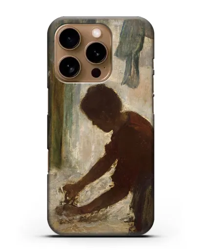 Чехол Женщина гладит (Дега Эдгар) силиконовый для iPhone 16 Pro