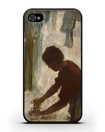 Чехол Женщина гладит (Дега Эдгар) силиконовый для iPhone 4/4s