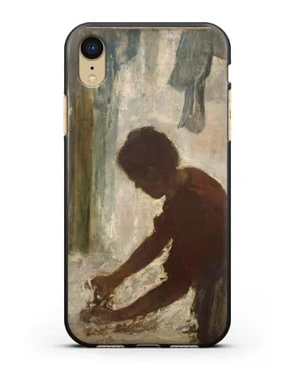 Чехол Женщина гладит (Дега Эдгар) силиконовый для iPhone XR