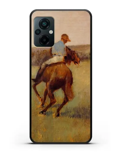 Чехол Жокей в синем на гнедом коне (Дега Эдгар) силиконовый для Xiaomi Poco M5