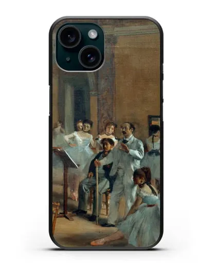 Чехол Танцевальное фойе в опере (Дега Эдгар) силиконовый для iPhone 15