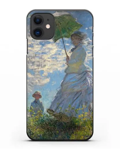 Чехол Прогулка. Дама с зонтиком (Моне Клод) силиконовый для iPhone 11