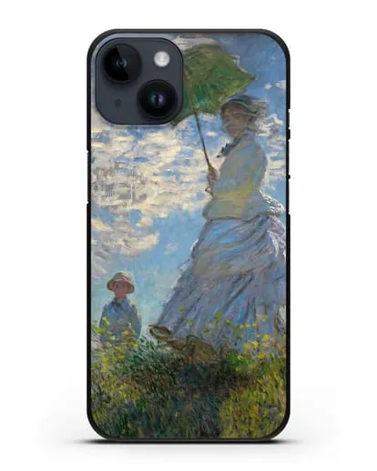 Чехол Прогулка. Дама с зонтиком (Моне Клод) силиконовый для iPhone 14