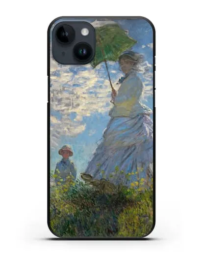 Чехол Прогулка. Дама с зонтиком (Моне Клод) силиконовый для iPhone 14 Plus