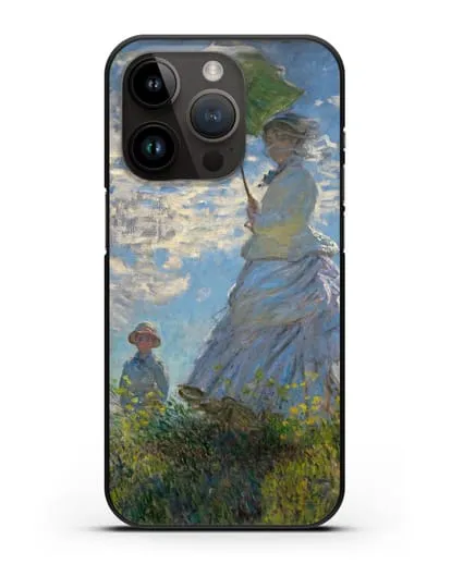 Чехол Прогулка. Дама с зонтиком (Моне Клод) силиконовый для iPhone 14 Pro