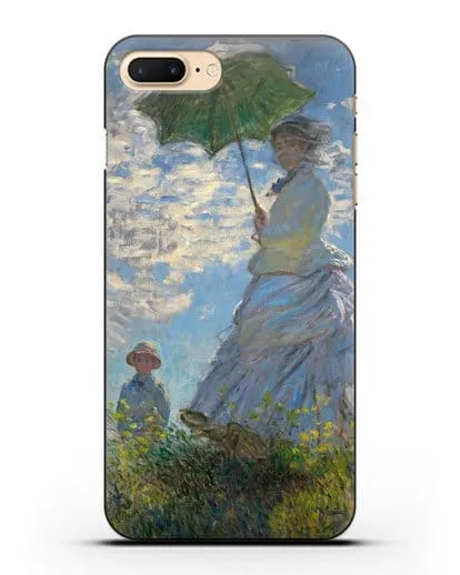 Чехол Прогулка. Дама с зонтиком (Моне Клод) силиконовый для iPhone 7 Plus