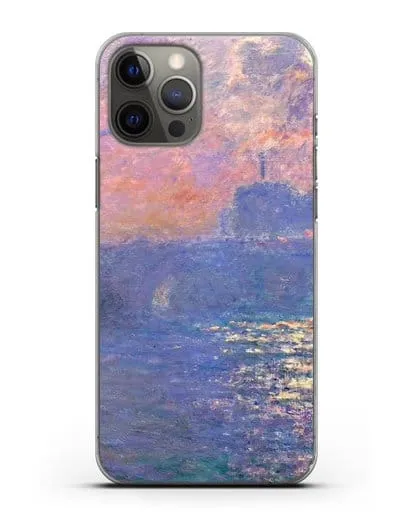 Чехол Мост Ватерлоо, эффект солнечного света (Моне Клод) силиконовый для iPhone 12 Pro Max
