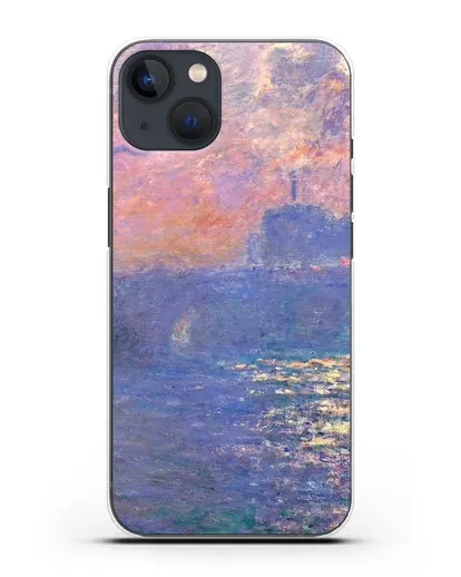 Чехол Мост Ватерлоо, эффект солнечного света (Моне Клод) силиконовый для iPhone 13