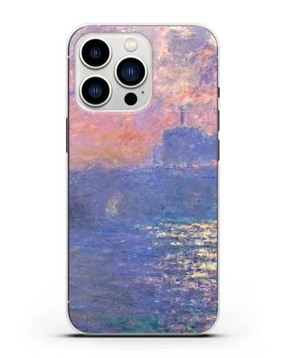 Чехол Мост Ватерлоо, эффект солнечного света (Моне Клод) силиконовый для iPhone 13 Pro