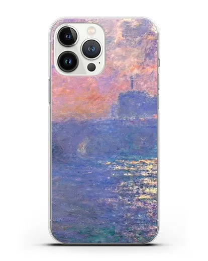 Чехол Мост Ватерлоо, эффект солнечного света (Моне Клод) силиконовый для iPhone 13 Pro Max