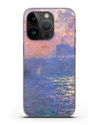 Чехол Мост Ватерлоо, эффект солнечного света (Моне Клод) силиконовый для iPhone 14 Pro