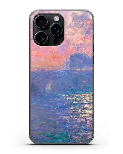 Чехол Мост Ватерлоо, эффект солнечного света (Моне Клод) силиконовый для iPhone 15 Pro Max