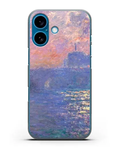 Чехол Мост Ватерлоо, эффект солнечного света (Моне Клод) силиконовый для iPhone 16