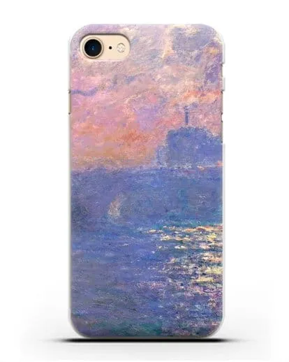 Чехол Мост Ватерлоо, эффект солнечного света (Моне Клод) силиконовый для iPhone 8