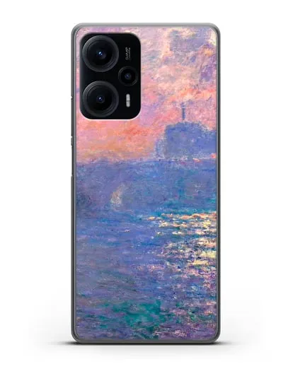 Чехол Мост Ватерлоо, эффект солнечного света (Моне Клод) силиконовый для Xiaomi Poco F5