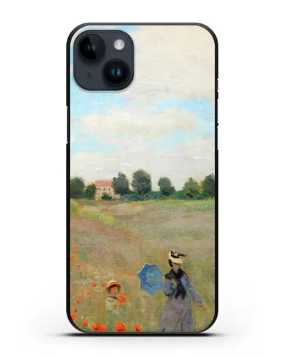 Чехол Поле маков у Аржантёя (Моне Клод) силиконовый для iPhone 14 Plus